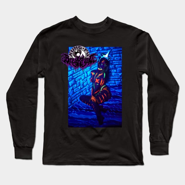 The Spritely One Blacklight Unicorn Long Sleeve T-Shirt by KungFuBreakfast